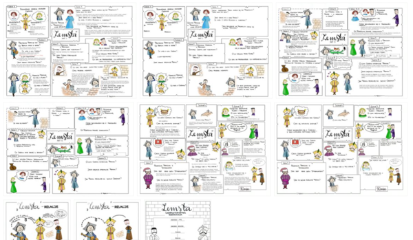 "Zemsta" - streszczenie krok po kroku i karty pracy do samodzielnego uzupełnienia