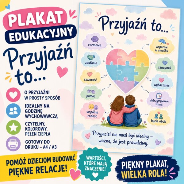 Plakat. Przyjaźń to...