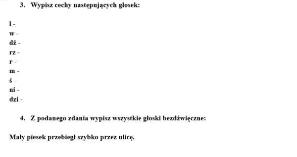 Fonetyka karta pracy