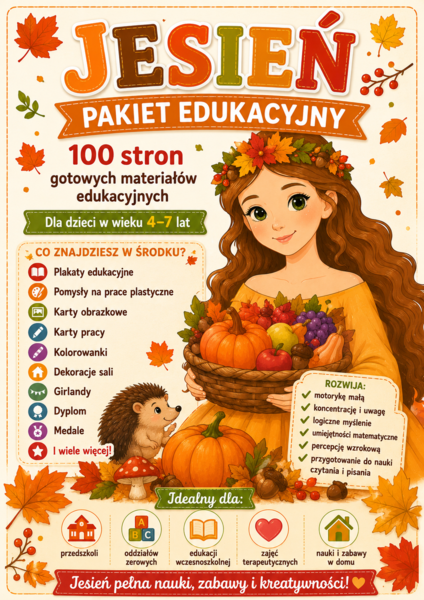 Jesień – pakiet edukacyjny (100 stron)