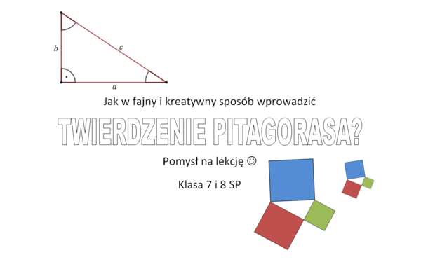 Jak w fajny i kreatywny sposób wprowadzić Twierdzenie Pitagorasa? Klasa 7, 8