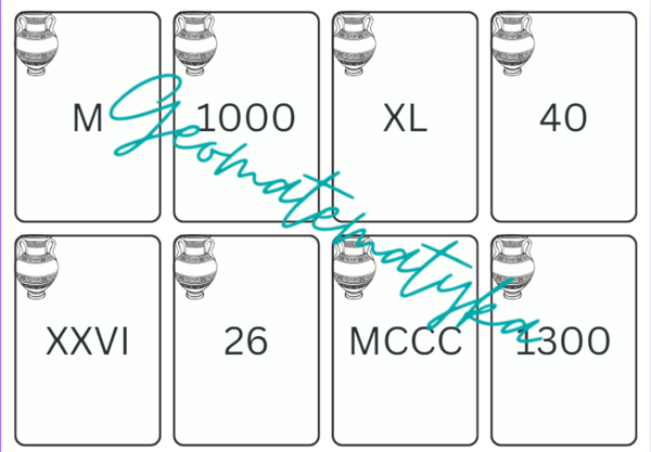 Gra edukacyjna „Piotruś – Liczby rzymskie