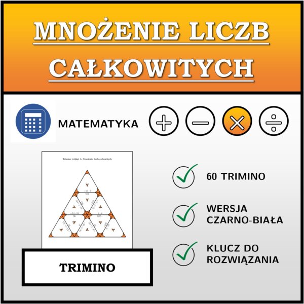 Trimino - Mnożenie liczb całkowitych | matematyka