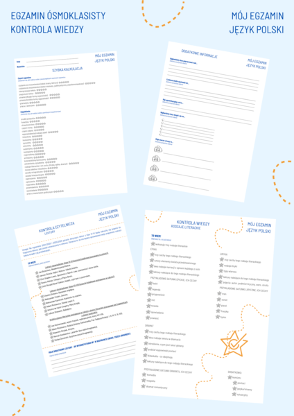 Egzamin ósmoklasisty - kontrola wiedzy, prawa pamięci, planer, strategie egzaminacyjne