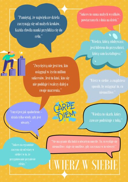 Tablica motywacyjna XXL, egzaminy, matura, gazetka.