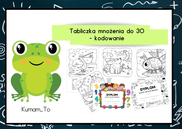Tabliczka mnożenia do 30- kolorowanka