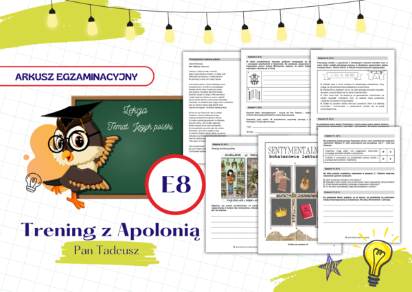 Pan Tadeusz. Arkusz egzaminacyjny. Egzamin ósmoklasisty