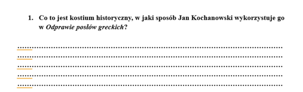 ROZGRZEWKA MATURALNA - ODPRAWA POSŁÓW GRECKICH