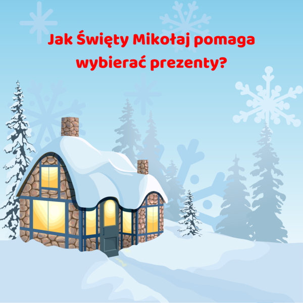 Historia o tym, jak Święty Mikołaj pomaga dzieciom wybierać prezenty.