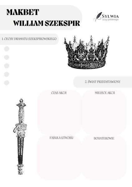 📒Notatnik maturalny "Makbet" William Szekspir