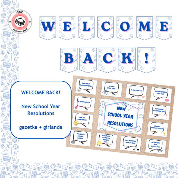 Welcome Back - gazetka + girlanda