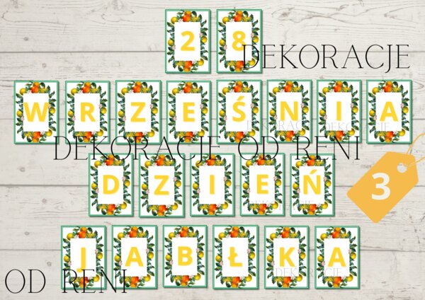 GIRLANDA: 28 WRZEŚNIA DZIEŃ JABŁKA