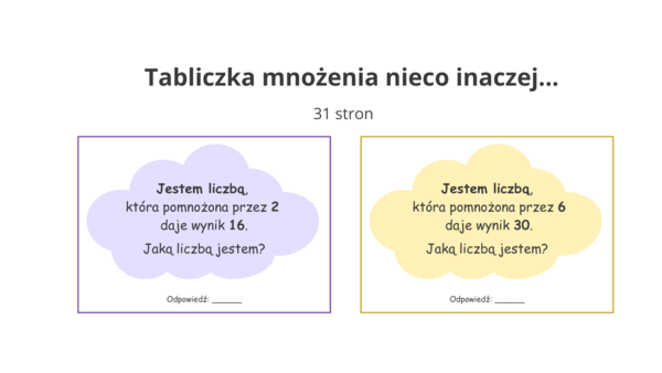 Tabliczka mnożenia nieco inaczej… – 31 stron matematycznej przygody!