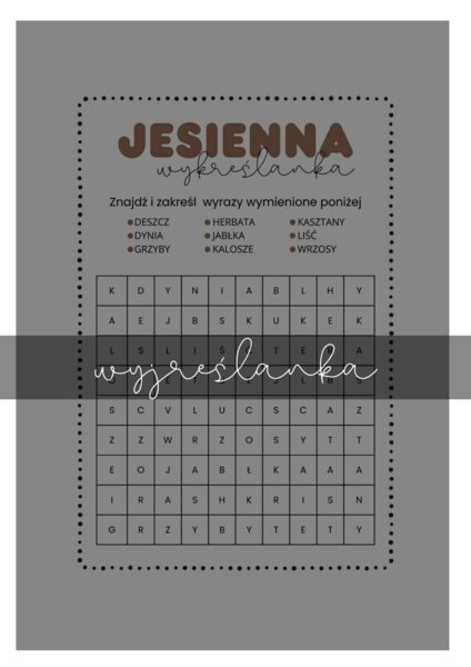 JESIENNA WYKREŚLANKA
