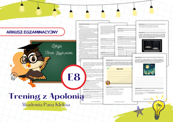 Akademia Pana Kleksa. Arkusz egzaminacyjny. Egzamin ósmoklasisty