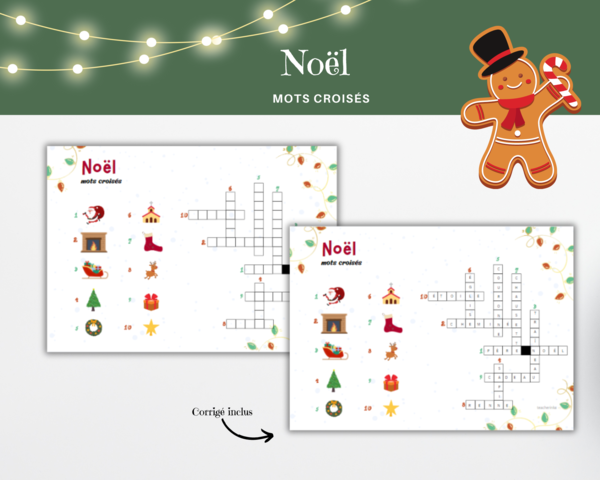 Język Francuski. Krzyżówka. Boże Narodzenie. Noël. Mots Croisés