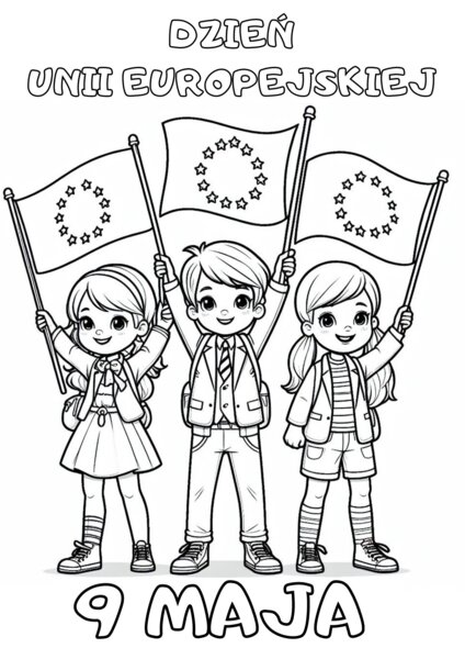Dzień Unii Europejskiej, kolorowanka XXL