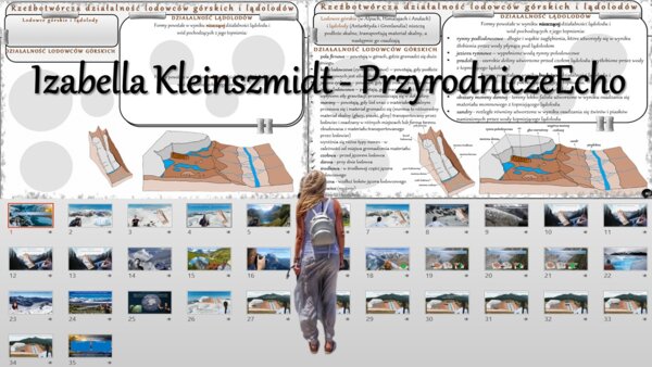 Minizestaw do tematu „Rzeźbotwórcza działalnosć lodowców i lądolodów” – sketchnotka + karta pracy w power point + prezentacja multimedialna w power point – Oblicza geografii I, poziom podstawowy, dla liceum ogólnokształcącego i technikum. Geografia I. Dz