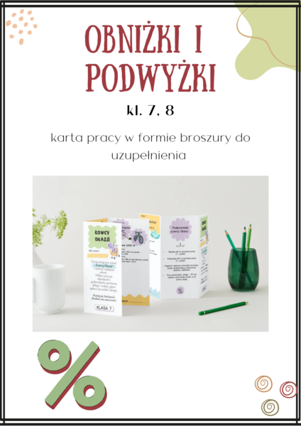Obniżki i podwyżki procentowe - karta pracy