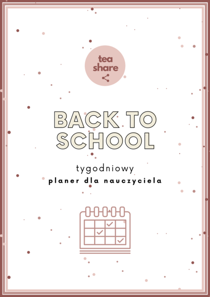 Back to school - tygodniowy planer (wkładka) dla nauczycieli
