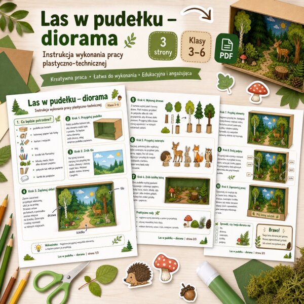 Las w pudełku — diorama