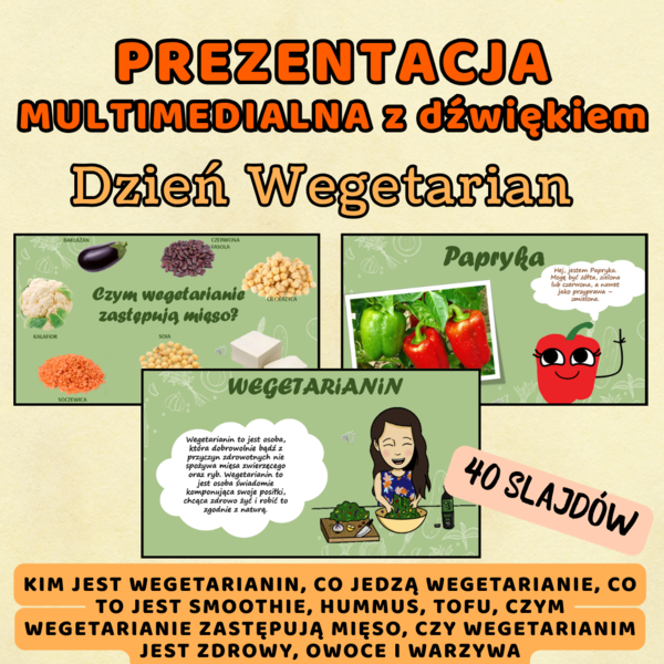 Prezentacja multimedialna z dźwiękiem - DZIEŃ WEGETARIAN
