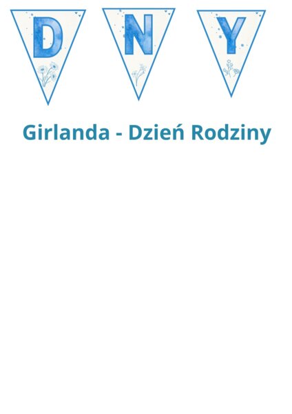 Dzień Rodziny - ozdobna girlanda, minimalistyczna i estetyczna