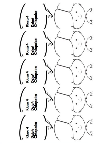 Zakładka na Dzień Chłopaka dla KLASY 4