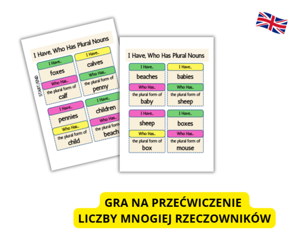 GRA JĘZYKOWA, PLURAL, LICZBA MNOGA, ANGIELSKI, GRY ANGIELSKIE