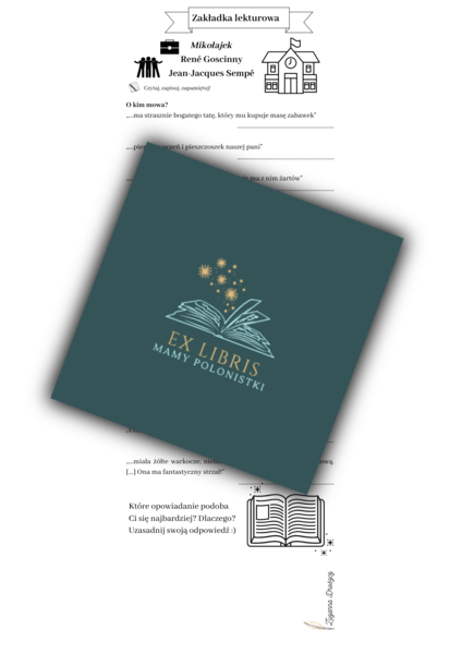 Zakładka lekturowa ,,Mikołajek" - O kim mowa?