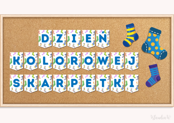 Dzień Kolorowej Skarpetki - dekoracja