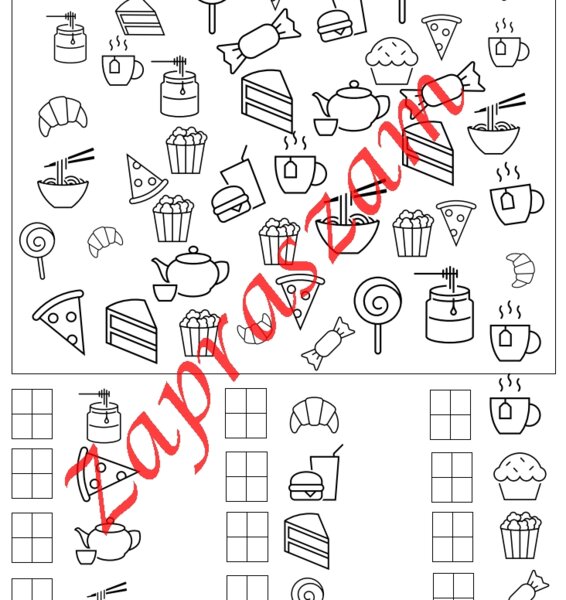 Znajdź i policz przedmioty. / jedzenie