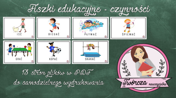 Fiszki edukacyjne - czynności