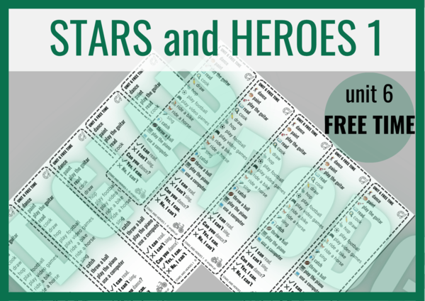Stars and Heroes 1 unit 6 MY FREE TIME – zakładki do książki