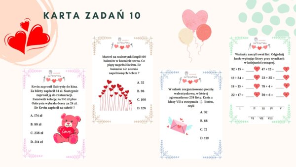 KARTA ZADAŃ 10 - WALENTYNKI