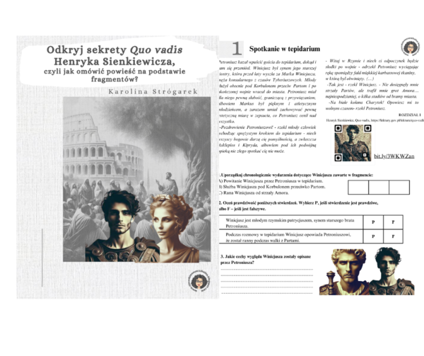 E-book Odkryj sekrety "Quo vadis" Henryka Sienkiewicza, czyli jak omówić powieść na podstawie fragmentów?