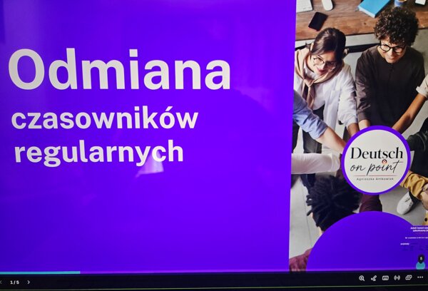Odmiana czasowników regularnych - prezentacja, karta pracy, odpowiedzi