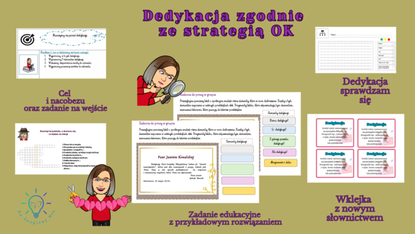 Dedykacja w kl. IV-VI- karty pracy, zadania, ocenianie kształtujace