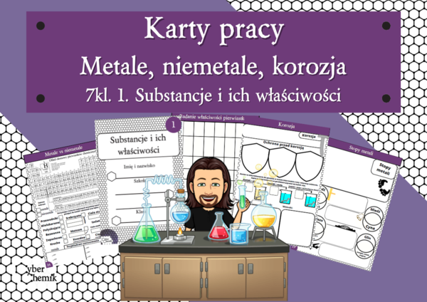 Karty pracy- Klasa 7. Chemia – Metale, niemetale, korozja, stopy metali​