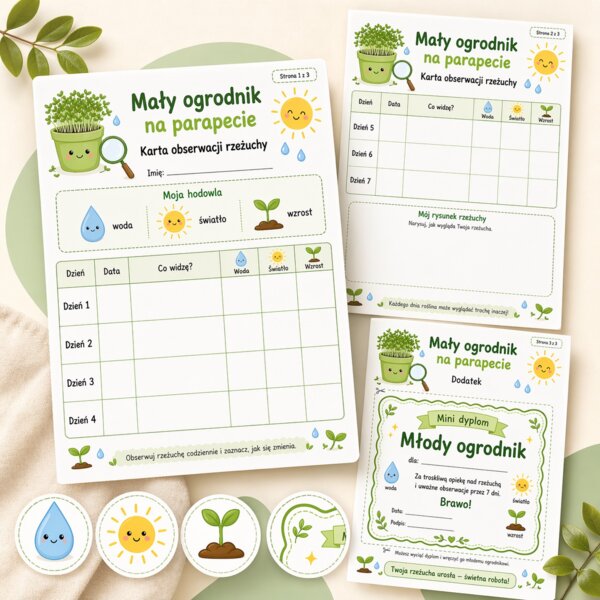Mały ogrodnik - obserwacja rzeżuchy