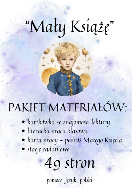 Mały Książę - pakiet materiałów + klucz odpowiedzi