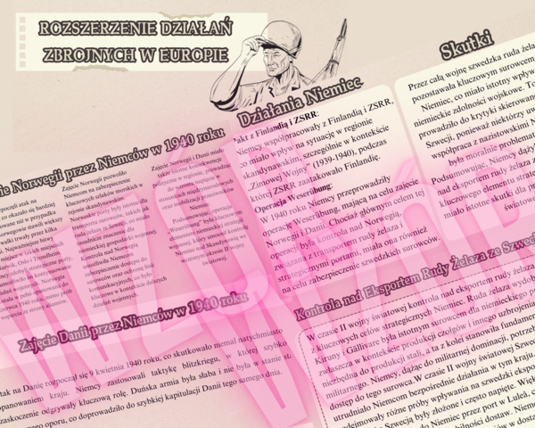 Rozszerzenie działań zbrojnych w Europie ( Prezentacja historia) - 26 slajdów