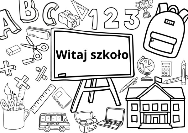 Witaj szkoło, kolorowanka XXL 9szt.A4