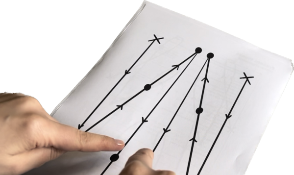 Trening mózgu - symetria - rysowanie oburącz