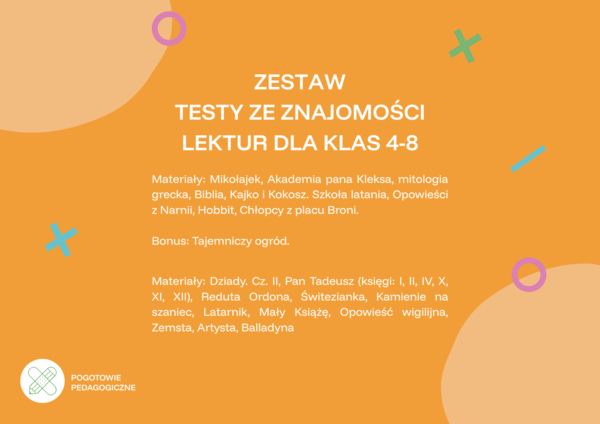 Wielki box lekturowy - zadania testowe dla klas 4-8