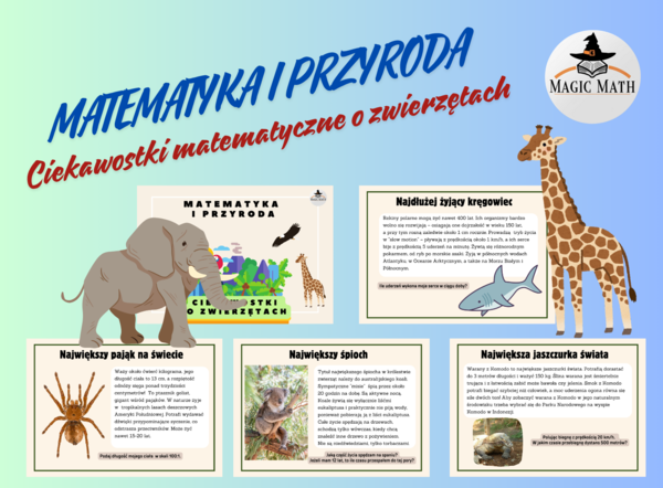 ŚWIATOWY DZIEŃ ZWIERZĄT, Matematyczne ciekawostki i zadania, gazetka