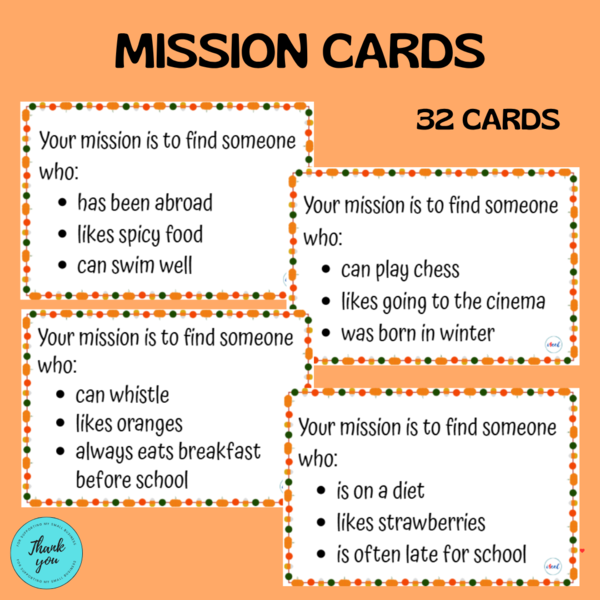 MISSION CARDS