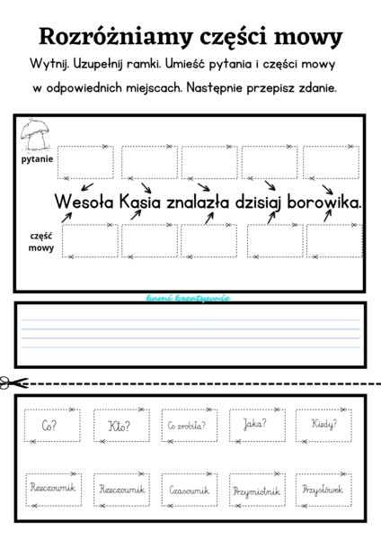 Rozróżniamy 4 części mowy