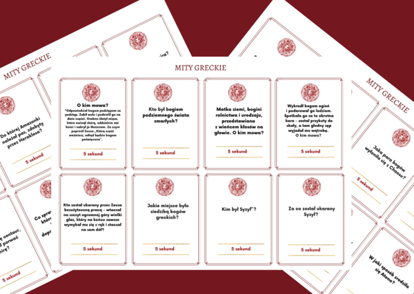 MITY GRECKIE - mitologia - – gra „5 sekund” – 88 pytań
