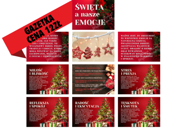 ŚWIĘTA A NASZE EMOCJE / GAZETKA SZKOLNA DLA PSYCHOLOGA/ PEDAGOGA